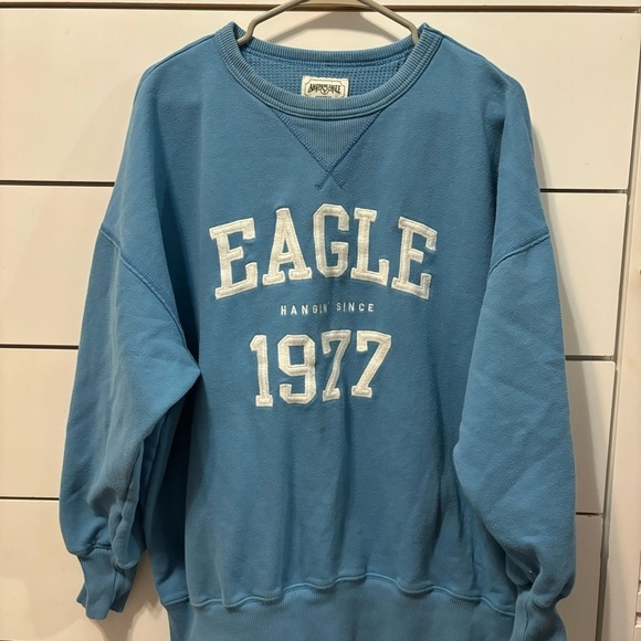 American Eagle Blue Logo Crewneck Sweatshirt - Picture 2 of 7